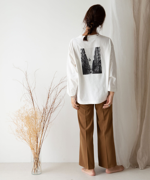 rectangle（レクタングル）の「センターシームワイドパンツ（その他パンツ・レディース・サンドベージュ/ブラック/ブラウン・SMALL/MEDIUM）」の6枚目の写真