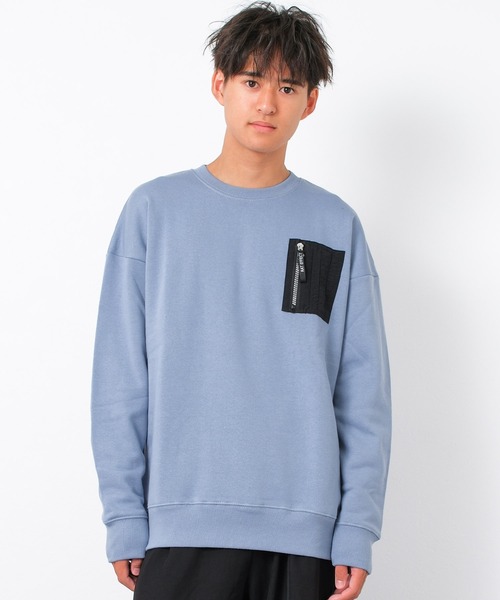 RAT EFFECT（ラットエフェクト）の「【裏起毛】MA-1ビッグトレーナー（スウェット・キッズ・チャコールグレー/ブラック/ベージュ/ブラウン/グレー/カーキ/ライトブルー・120/130/140/150/160/170）」の7枚目の写真