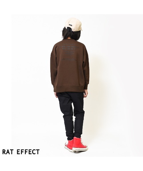 RAT EFFECT（ラットエフェクト）の「【裏起毛】MA-1ビッグトレーナー（スウェット・キッズ・チャコールグレー/ブラック/ベージュ/ブラウン/グレー/カーキ/ライトブルー・120/130/140/150/160/170）」の9枚目の写真