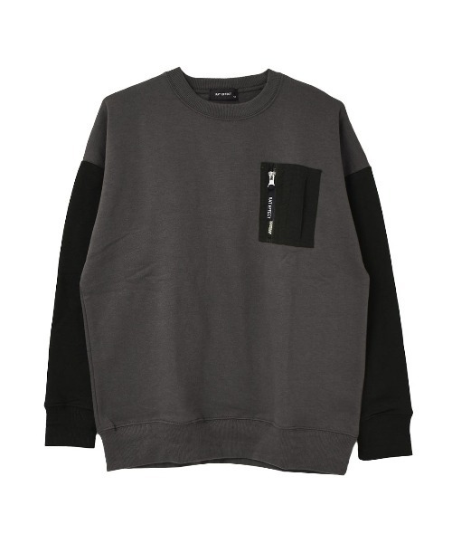 RAT EFFECT（ラットエフェクト）の「【裏起毛】MA-1ビッグトレーナー（スウェット・キッズ・チャコールグレー/ブラック/ベージュ/ブラウン/グレー/カーキ/ライトブルー・120/130/140/150/160/170）」の21枚目の写真