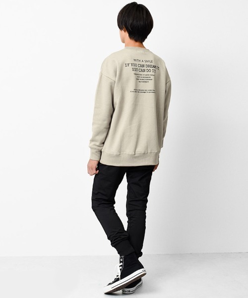 RAT EFFECT（ラットエフェクト）の「【裏起毛】MA-1ビッグトレーナー（スウェット・キッズ・チャコールグレー/ブラック/ベージュ/ブラウン/グレー/カーキ/ライトブルー・120/130/140/150/160/170）」の17枚目の写真