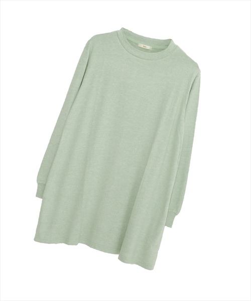 Dita（ディータ）の「ゆるてろカチオン素材チュニックワンピースルームウェア パジャマ（ルームワンピース・レディース・アイボリー/ナチュラル/サックスブルー/ブラック/アッシュブラウン/オリーブ/ブルーグレー/ラベンダー・L/M）」の20枚目の写真