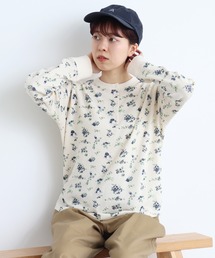 PAR ICI（パーリッシィ）の「ムームーサーマル お花プリント ヘンリーネックカットソー（Tシャツ/カットソー）」