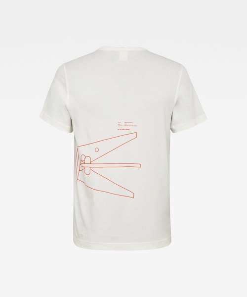 G-STAR（ジースター）の「CIRCLE OBJECT BACK GRAPHIC T-SHIRT（Tシャツ/カットソー・メンズ・ベージュ/オフホワイト/ダークブルー・SMALL/MEDIUM/LARGE/X-LARGE/X-SMALL/XX-SMALL）」の12枚目の写真