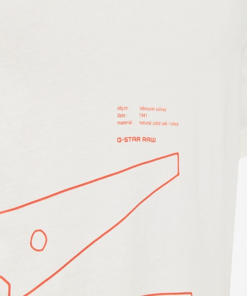 G-STAR（ジースター）の「CIRCLE OBJECT BACK GRAPHIC T-SHIRT（Tシャツ/カットソー・メンズ・ベージュ/オフホワイト/ダークブルー・SMALL/MEDIUM/LARGE/X-LARGE/X-SMALL/XX-SMALL）」の14枚目の写真