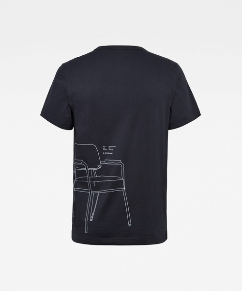 G-STAR（ジースター）の「CIRCLE OBJECT BACK GRAPHIC T-SHIRT（Tシャツ/カットソー・メンズ・ベージュ/オフホワイト/ダークブルー・SMALL/MEDIUM/LARGE/X-LARGE/X-SMALL/XX-SMALL）」の6枚目の写真