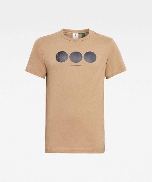 G-STAR（ジースター）の「CIRCLE OBJECT BACK GRAPHIC T-SHIRT（Tシャツ/カットソー・メンズ・ベージュ/オフホワイト/ダークブルー・SMALL/MEDIUM/LARGE/X-LARGE/X-SMALL/XX-SMALL）」の17枚目の写真
