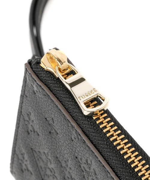 ラシット ミニウォレット　ブラック ラシット russet 二つ折りギャルソン財布(SOー009ーOUT