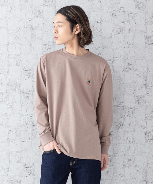 OUTDOOR PRODUCTS APPAREL(アウトドアプロダクツアパレル)の「DRY CAMPモチーフロンT ハイスペックシリーズ ワンポイント刺繍 バックプリント 速乾機能 ルーズシルエット/ビッグシルエット(Tシャツ/カットソー・メンズ・ホワイト/ホワイト系その他/カーキ/ネイビー/ベージュ/ベージュ系その他・MEDIUM/LARGE/X-LARGE)」の2枚目の写真