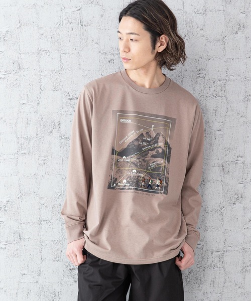 OUTDOOR PRODUCTS APPAREL(アウトドアプロダクツアパレル)の「DRY CAMPモチーフロンT ハイスペックシリーズ ワンポイント刺繍 バックプリント 速乾機能 ルーズシルエット/ビッグシルエット(Tシャツ/カットソー・メンズ・ホワイト/ホワイト系その他/カーキ/ネイビー/ベージュ/ベージュ系その他・MEDIUM/LARGE/X-LARGE)」の4枚目の写真