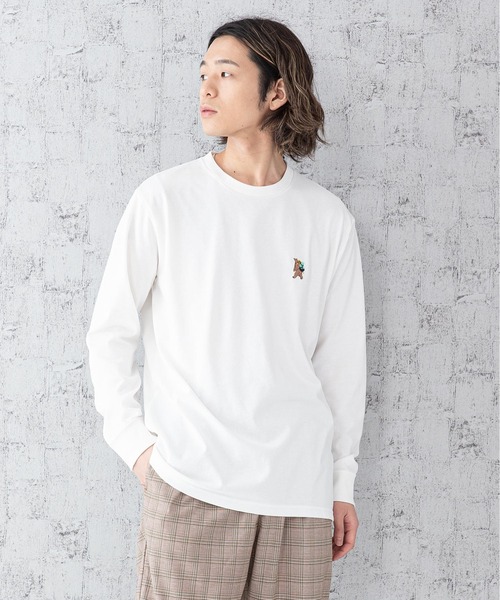 OUTDOOR PRODUCTS APPAREL(アウトドアプロダクツアパレル)の「DRY CAMPモチーフロンT ハイスペックシリーズ ワンポイント刺繍 バックプリント 速乾機能 ルーズシルエット/ビッグシルエット(Tシャツ/カットソー・メンズ・ホワイト/ホワイト系その他/カーキ/ネイビー/ベージュ/ベージュ系その他・MEDIUM/LARGE/X-LARGE)」の3枚目の写真
