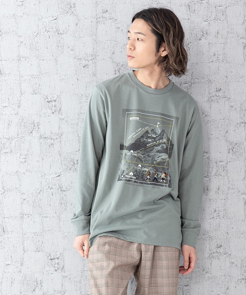 OUTDOOR PRODUCTS APPAREL(アウトドアプロダクツアパレル)の「DRY CAMPモチーフロンT ハイスペックシリーズ ワンポイント刺繍 バックプリント 速乾機能 ルーズシルエット/ビッグシルエット(Tシャツ/カットソー・メンズ・ホワイト/ホワイト系その他/カーキ/ネイビー/ベージュ/ベージュ系その他・MEDIUM/LARGE/X-LARGE)」の5枚目の写真