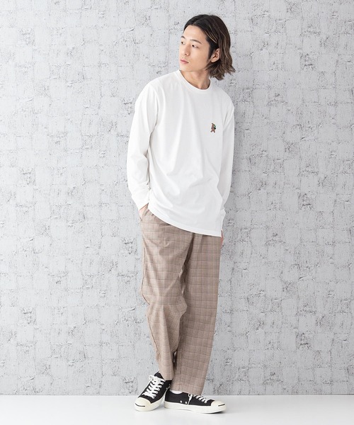 OUTDOOR PRODUCTS APPAREL(アウトドアプロダクツアパレル)の「DRY CAMPモチーフロンT ハイスペックシリーズ ワンポイント刺繍 バックプリント 速乾機能 ルーズシルエット/ビッグシルエット(Tシャツ/カットソー・メンズ・ホワイト/ホワイト系その他/カーキ/ネイビー/ベージュ/ベージュ系その他・MEDIUM/LARGE/X-LARGE)」の7枚目の写真