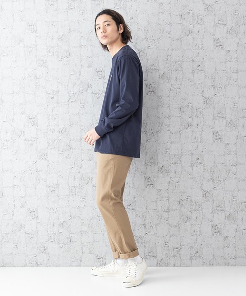 OUTDOOR PRODUCTS APPAREL(アウトドアプロダクツアパレル)の「DRY CAMPモチーフロンT ハイスペックシリーズ ワンポイント刺繍 バックプリント 速乾機能 ルーズシルエット/ビッグシルエット(Tシャツ/カットソー・メンズ・ホワイト/ホワイト系その他/カーキ/ネイビー/ベージュ/ベージュ系その他・MEDIUM/LARGE/X-LARGE)」の15枚目の写真