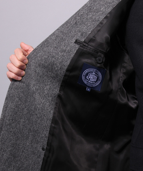 J.PRESS（ジェイプレス）の「DORMEUILヘリンボーンWフェイスPコート 