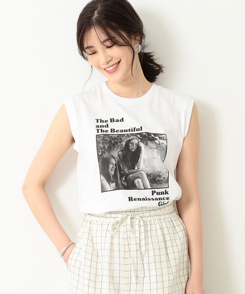 BEAMS LIGHTS(ビームスライツ)の「GOOD ROCK SPEED / ROBERTA C ノースリーブ カットソー(タンクトップ・レディース・ホワイト・ONE SIZE)」の1枚目の写真