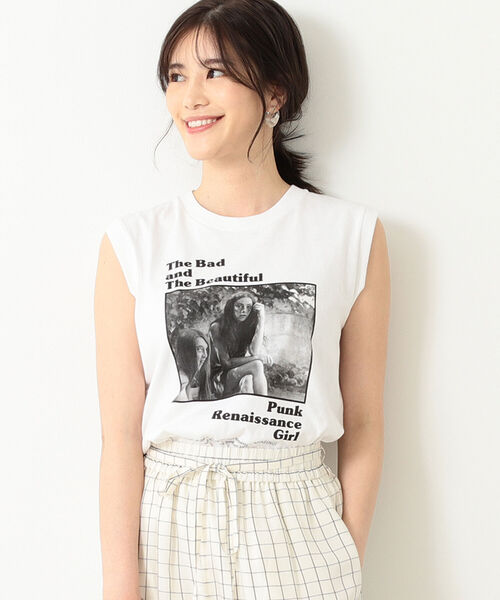 BEAMS LIGHTS(ビームスライツ)の「GOOD ROCK SPEED / ROBERTA C ノースリーブ カットソー(タンクトップ・レディース・ホワイト・ONE SIZE)」の5枚目の写真