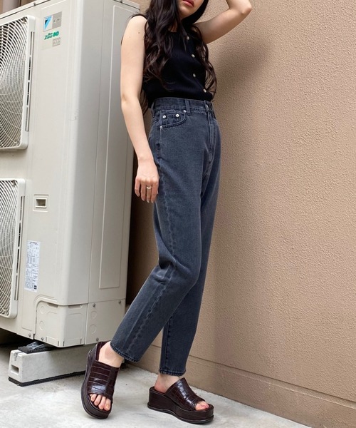 WEGO（ウィゴー）の「WEGO/リブフロントボタンタンクトップ（タンクトップ・レディース・ブラック/ホワイト/イエロー/ライトブラウン/オレンジ/ライム/カーキ/ブルー系その他・FREE）」の15枚目の写真