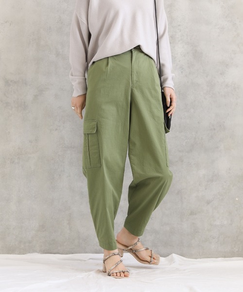 Gready Brilliant（グレディブリリアン）の「Ｃｐｕ裾タブカーゴ（カーゴパンツ・レディース・アイボリー/カーキ・38）」の2枚目の写真