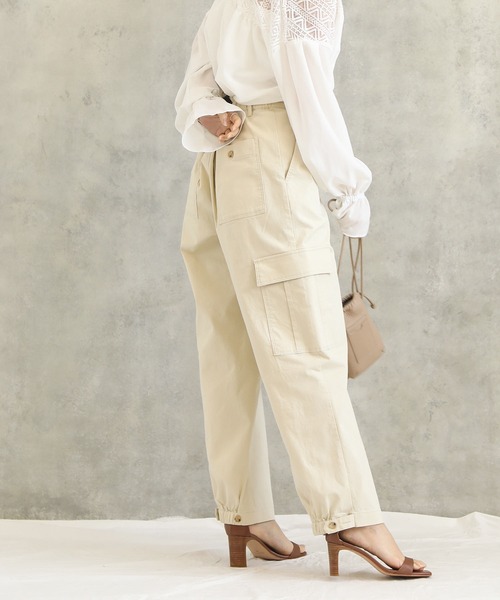 Gready Brilliant（グレディブリリアン）の「Ｃｐｕ裾タブカーゴ（カーゴパンツ・レディース・アイボリー/カーキ・38）」の12枚目の写真
