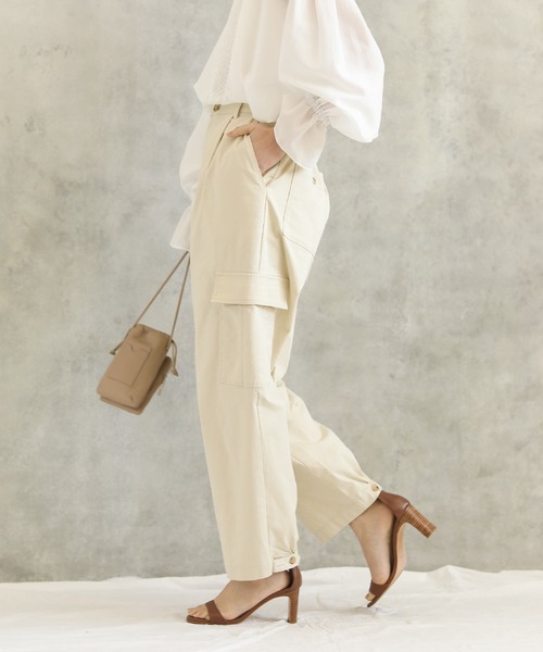 Gready Brilliant（グレディブリリアン）の「Ｃｐｕ裾タブカーゴ（カーゴパンツ・レディース・アイボリー/カーキ・38）」の14枚目の写真