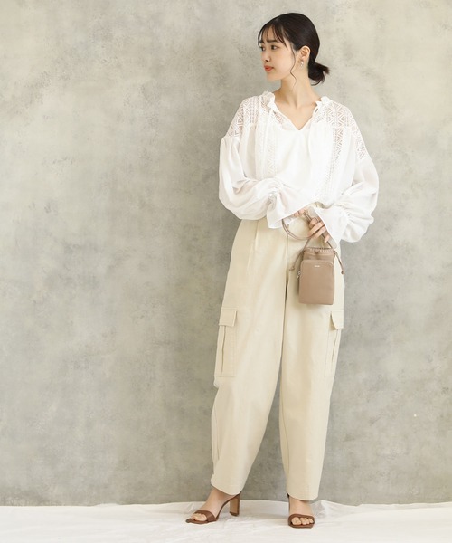 Gready Brilliant（グレディブリリアン）の「Ｃｐｕ裾タブカーゴ（カーゴパンツ・レディース・アイボリー/カーキ・38）」の7枚目の写真