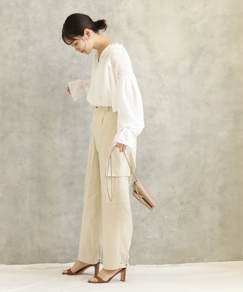 Gready Brilliant（グレディブリリアン）の「Ｃｐｕ裾タブカーゴ（カーゴパンツ・レディース・アイボリー/カーキ・38）」の8枚目の写真