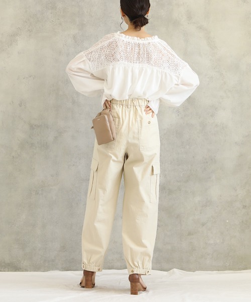 Gready Brilliant（グレディブリリアン）の「Ｃｐｕ裾タブカーゴ（カーゴパンツ・レディース・アイボリー/カーキ・38）」の9枚目の写真