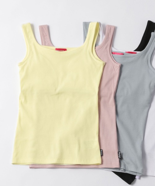 repipi armario（レピピ アルマリオ）の「パッド付きリブタンクトップ（タンクトップ・キッズ・ブラック/ホワイト/ライトピンク/サックスブルー/ゴールド・MEDIUM/LARGE/SMALL）」の5枚目の写真