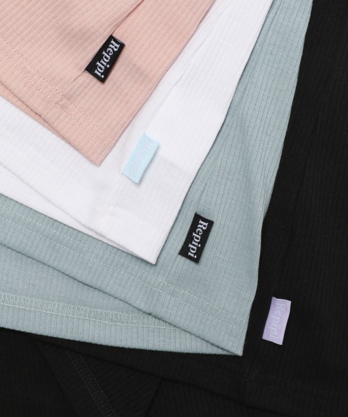 repipi armario（レピピ アルマリオ）の「パッド付きリブタンクトップ（タンクトップ・キッズ・ブラック/ホワイト/ライトピンク/サックスブルー/ゴールド・MEDIUM/LARGE/SMALL）」の21枚目の写真