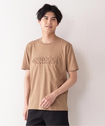 エンボスブランドロゴＴシャツ　同色プリント　ユニセックス