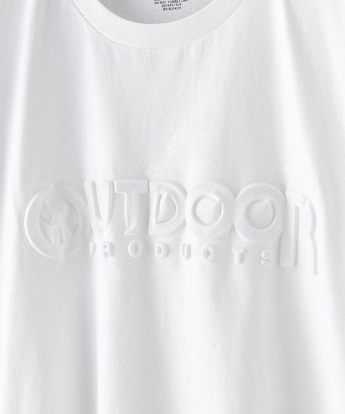 OUTDOOR PRODUCTS APPAREL(アウトドアプロダクツアパレル)の「エンボスブランドロゴTシャツ 同色プリント ユニセックス(Tシャツ/カットソー・メンズ・ホワイト/ベージュ/カーキ/ダークブルー/ブラック/ダークグリーン/ブラウン/ネイビー/ダークベージュ・SMALL/MEDIUM/LARGE/X-LARGE)」の11枚目の写真