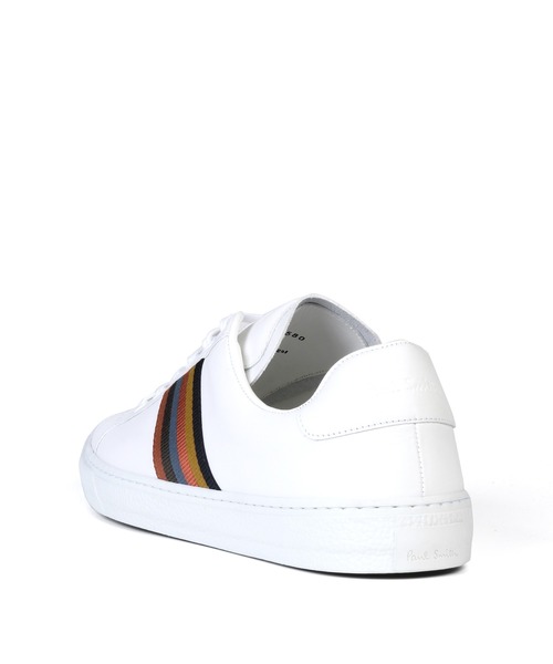 Paul Smith（ポールスミス）の「ブライトストライプレザースニーカー / 200801 HANS（スニーカー・メンズ・ホワイト/ブラック・SMALL/MEDIUM/LARGE/X-LARGE）」の5枚目の写真