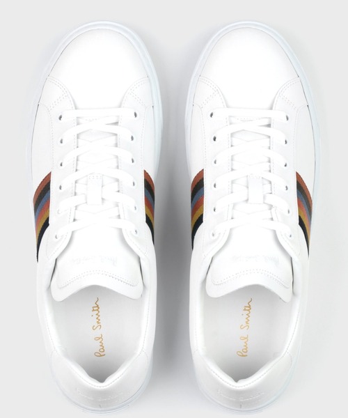 【Paul Smith】ミックスアップ スニーカー ストライプ レザー ミックスアップ スニーカー（ネイビー） ｜ポール・スミス