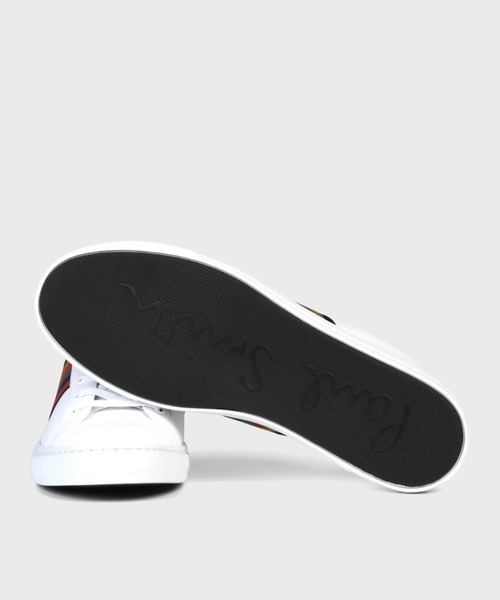 Paul Smith（ポールスミス）の「ブライトストライプレザースニーカー / 200801 HANS（スニーカー・メンズ・ホワイト/ブラック・SMALL/MEDIUM/LARGE/X-LARGE）」の12枚目の写真