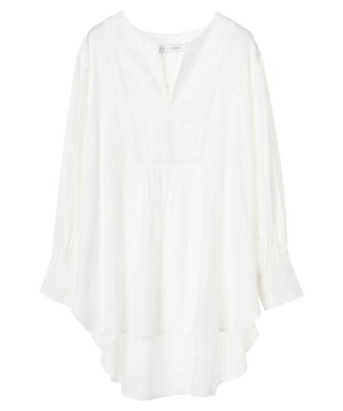 Green　Parks（グリーンパークス）の「フレアブラウス＊（Tシャツ/カットソー・レディース・ベージュ/オフホワイト/ブルー・FREE）」の21枚目の写真