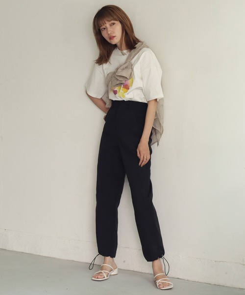 CLEIO（クレイオ）の「【CLEIO】ウォーターペイントTシャツ（Tシャツ/カットソー・レディース・ホワイト/ベージュ/ホワイト系その他/ベージュ系その他・FREE）」の6枚目の写真