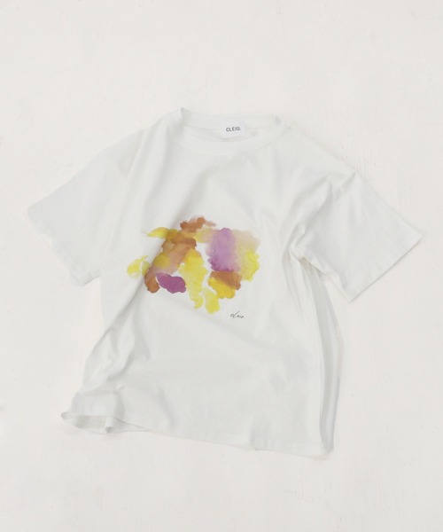 CLEIO（クレイオ）の「【CLEIO】ウォーターペイントTシャツ（Tシャツ/カットソー・レディース・ホワイト/ベージュ/ホワイト系その他/ベージュ系その他・FREE）」の22枚目の写真