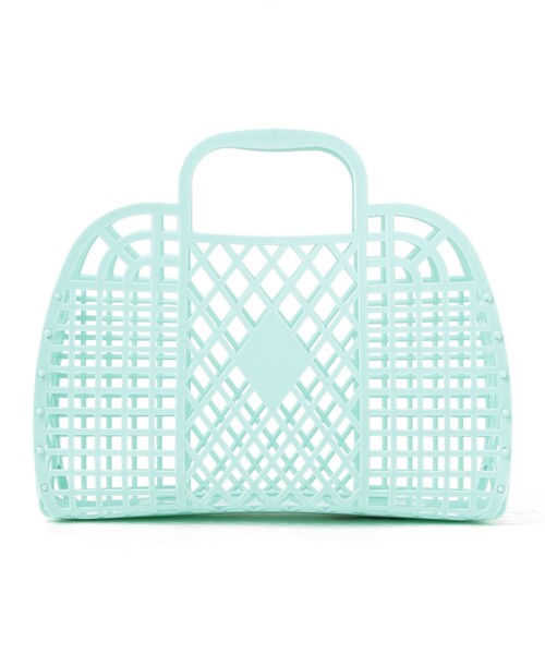 こども ビームス（コドモビームス）の「Sun Jellies / レトロバスケット S（トートバッグ・キッズ・イエロー/ライトブルー/ブラウン系その他2/ミント/クリーム/ラベンダー/レッド系その他/レッド系その他3/ピンク/レッド系その他4・ONE SIZE）」の4枚目の写真