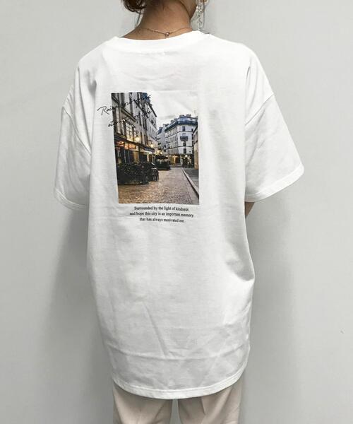 セール トップスbackフォトtシャツ Tシャツ カットソー Ingni イング のファッション