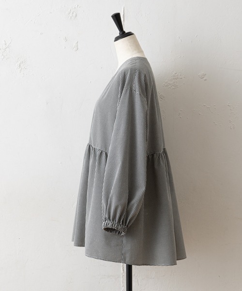 BEARDSLEY(ビアズリー)の「ギンガムブラウス(シャツ/ブラウス・レディース・ブラック・FREE)」の6枚目の写真