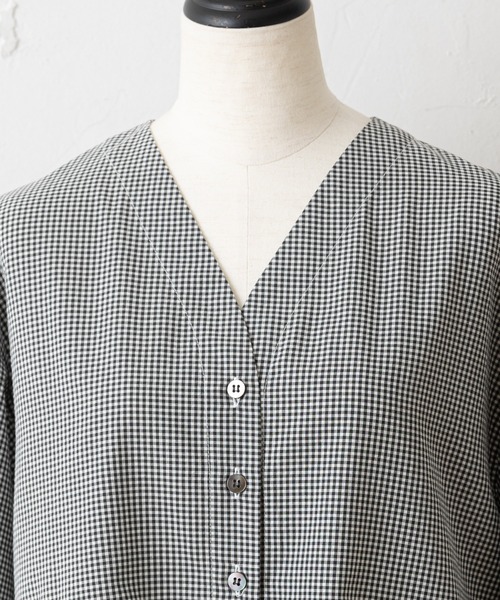 BEARDSLEY(ビアズリー)の「ギンガムブラウス(シャツ/ブラウス・レディース・ブラック・FREE)」の8枚目の写真