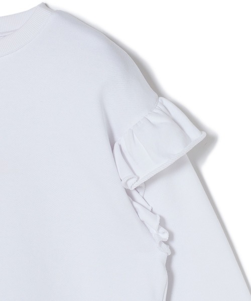 CONVERSE STARS(コンバーススターズ)の「袖フリルプルオーバー(Tシャツ/カットソー・レディース・ホワイト/ブラック・FREE)」の13枚目の写真