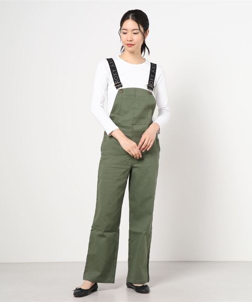 ROXY(ロキシー)の「ROXY/ロキシー ワンピース RDR212041(サロペット/オーバーオール・レディース・カーキ/ベージュ・S/M)」の2枚目の写真