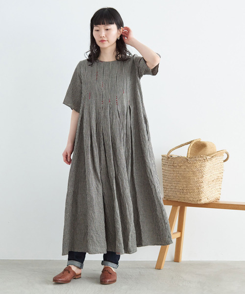【美品】アトリエドゥサボン リネンワンピース l'atelier du savon｜アトリエドサボン（レディース）の