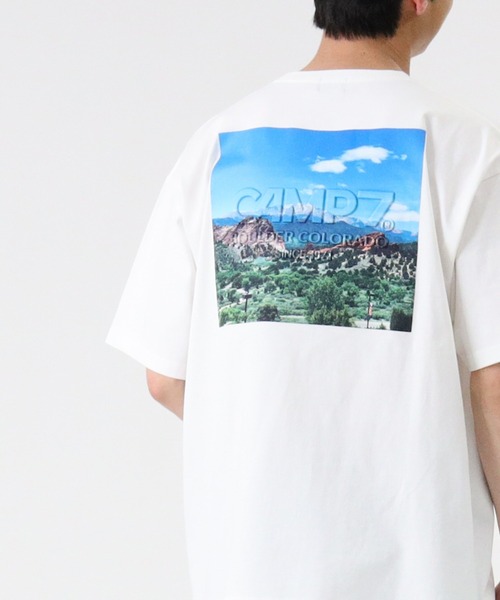 CAMP7（キャンプセブン）の「【CAMP7】エンボスフォトＴシャツ（Tシャツ/カットソー・メンズ・ブラック/オリーブ/ホワイト・L/M/XL）」の9枚目の写真
