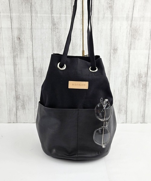 BICASH(ビカーシ)の「【BICASH/ビカーシ】キャンバス 巾着バッグ/#B856(トートバッグ・メンズ・ブラック/ネイビー/グレー・FREE)」の2枚目の写真