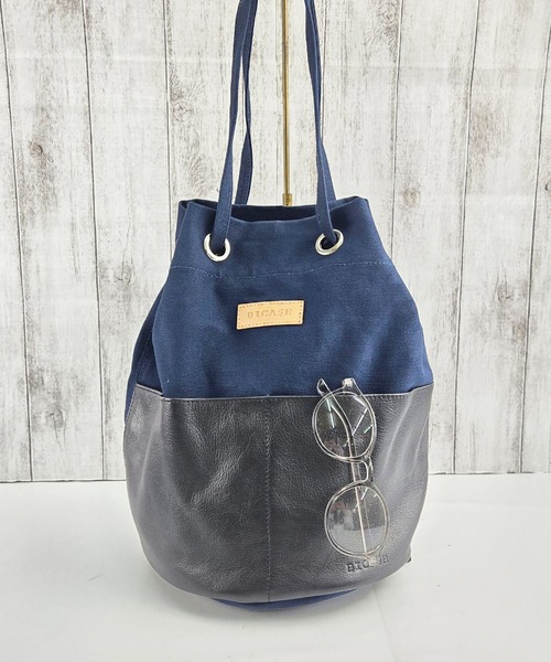 BICASH(ビカーシ)の「【BICASH/ビカーシ】キャンバス 巾着バッグ/#B856(トートバッグ・メンズ・ブラック/ネイビー/グレー・FREE)」の8枚目の写真
