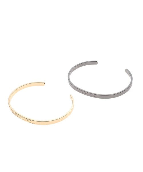 BASECONTROL（ベースコントロール）の「◆2連/コンビネーション スタンダードバングル（ブレスレット・レディース・ブラック/シルバー/ゴールド・99）」の3枚目の写真