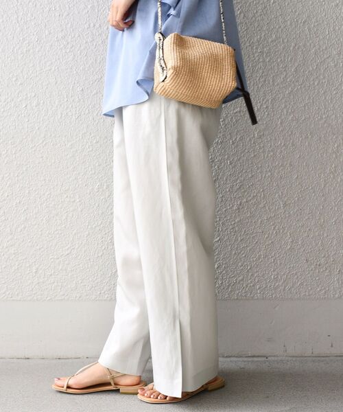 SHIPS（シップス）の「〈手洗い可能〉ソリッド/ドット サイドベンツイージーパンツ◇（その他パンツ・レディース・ライトグレー/ブラック/グリーン・38/36）」の16枚目の写真